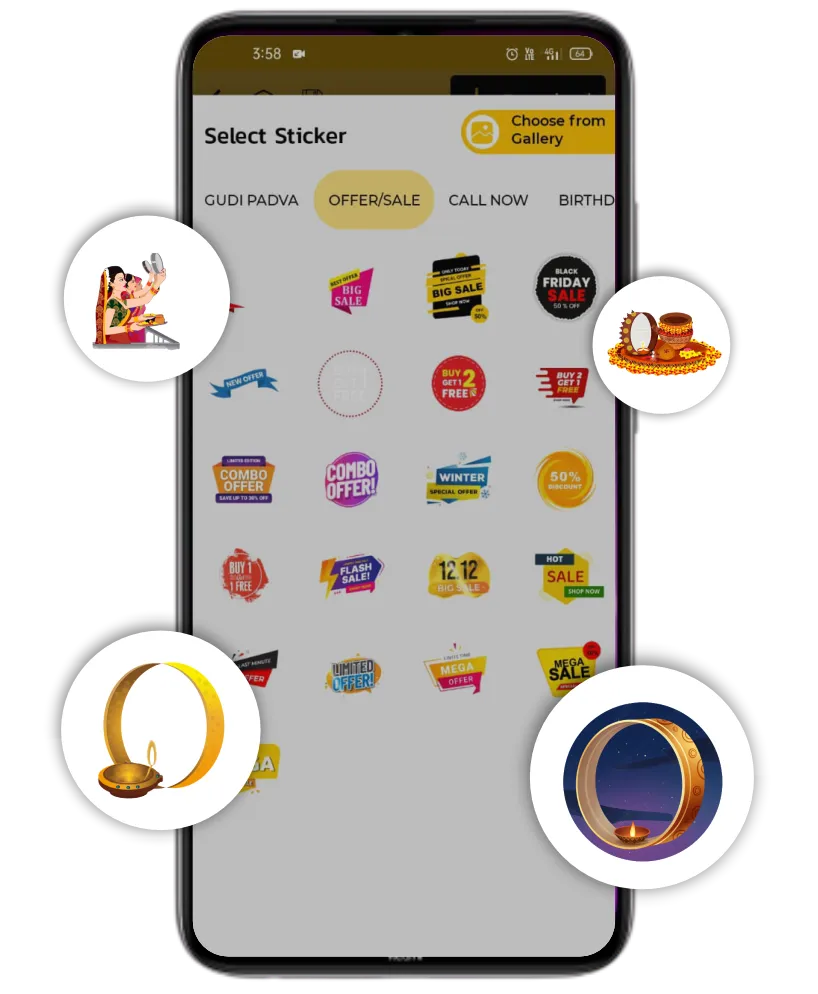 Karva Chauth gif sticker poster